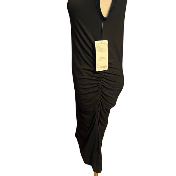 ATHLETA WOMEN'S BLACK CAP SLEEVE CAREFREE TEE DRESS NWY Sz S - Picture 3 of 8